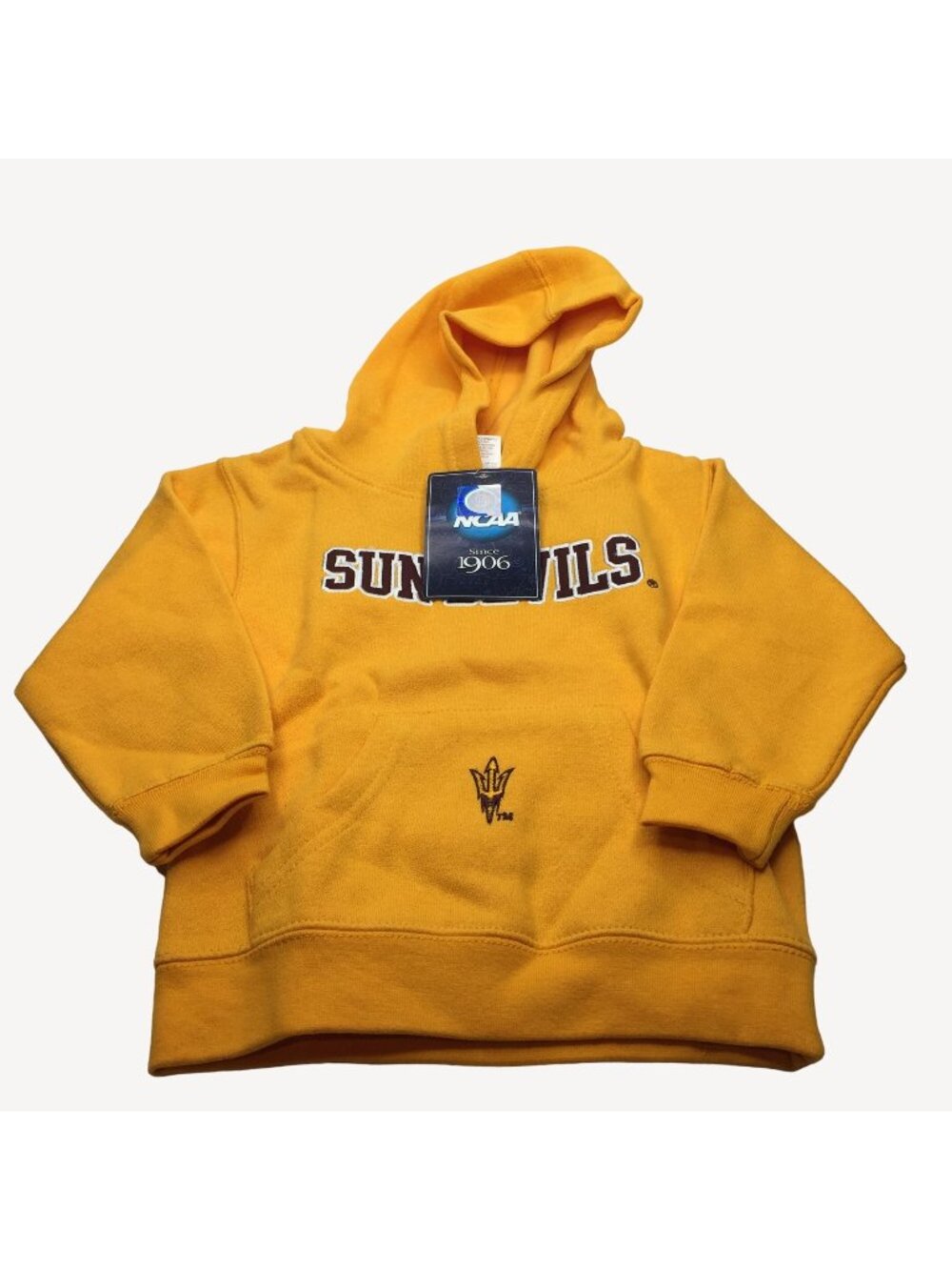 NCAA ASU Sun Devils Hoodie Sweatshirt Child's Arizona State Yellow Pullover 2T